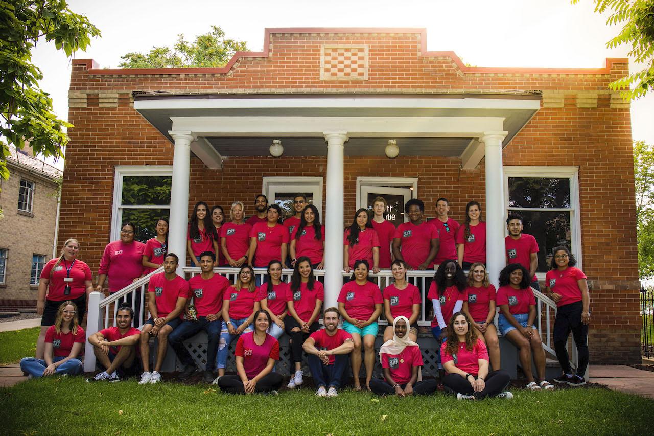 Urban Leadership Scholars posing for the 2019 Retreat photo